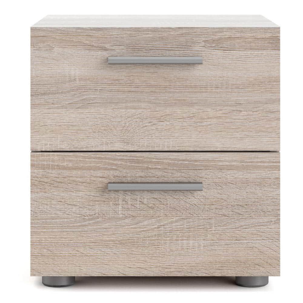 Tvilum,Austin 2 Drawer Nightstand, Truffle Oak