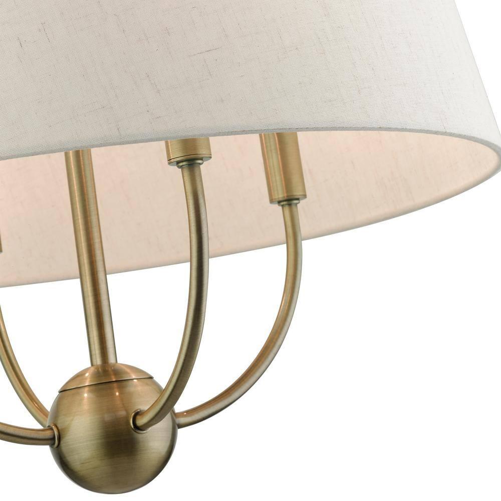 Livex Lighting Cartwright 4 - Light Pendant in  Antique Brass