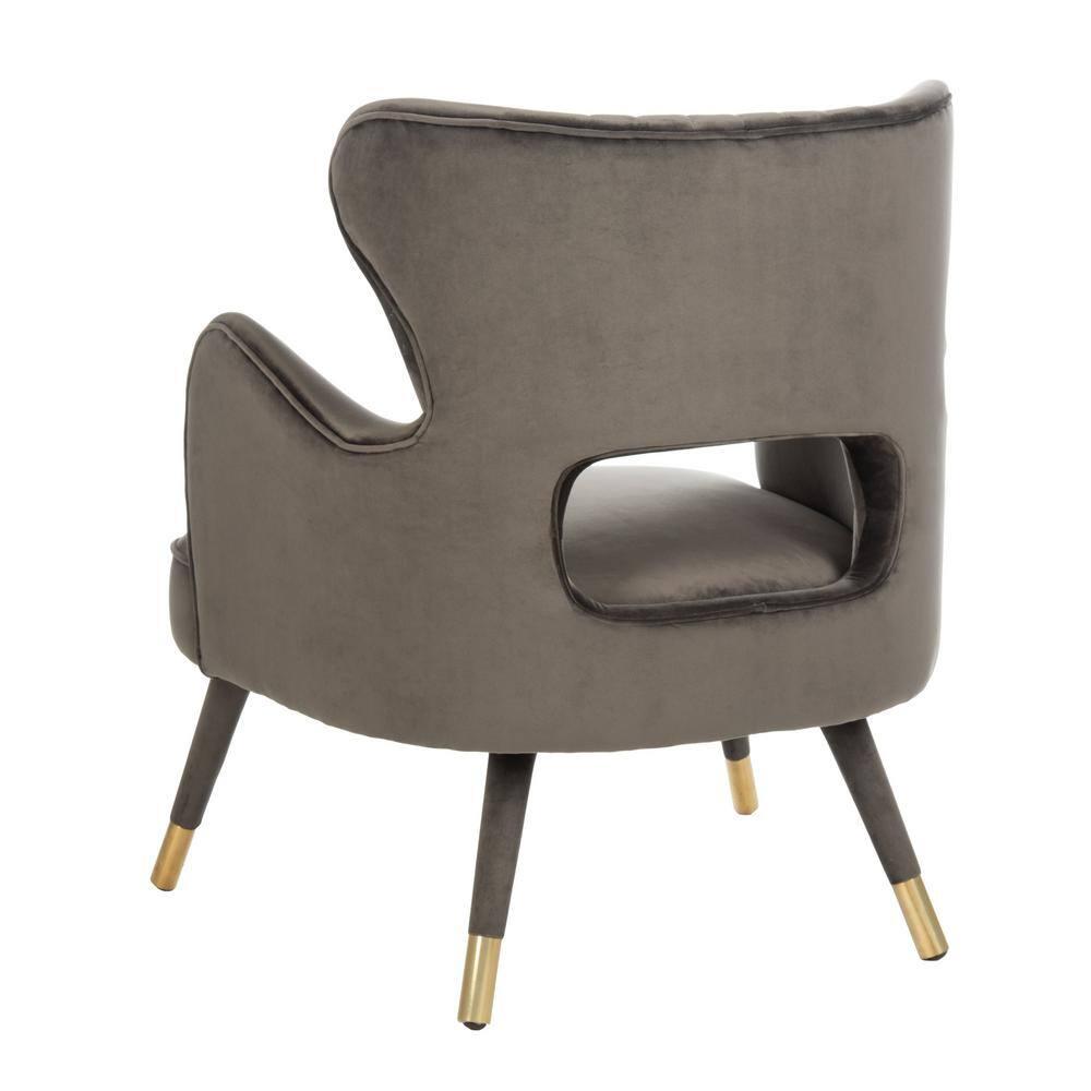 Blair Wingback Accent Chair - ACH4504 - Shale/Gold - Safavieh