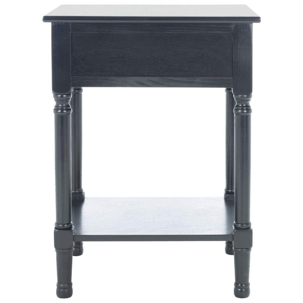 Tate 1 Drawer Accent Table - Black - Safavieh.
