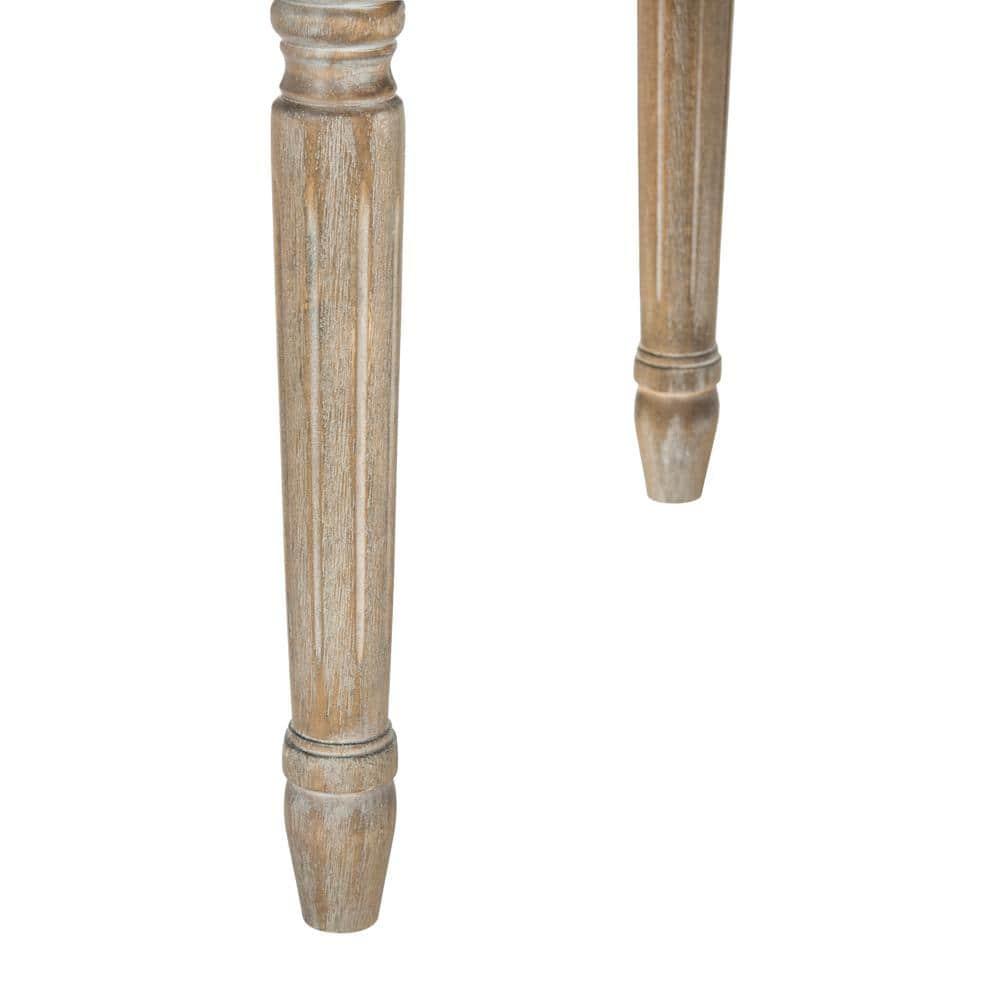 Holloway Tufted Oval Side Chair (Set of 2) - Beige/Rustic Oak - Safavieh