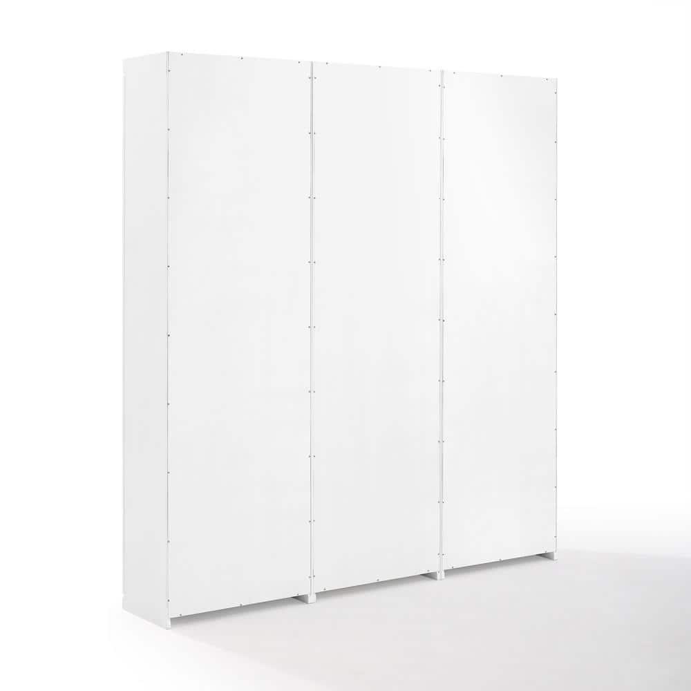 3pc Harper Entryway Pantry Closets White - Crosley: Modular Storage, Adjustable Shelves, Mudroom Organizer