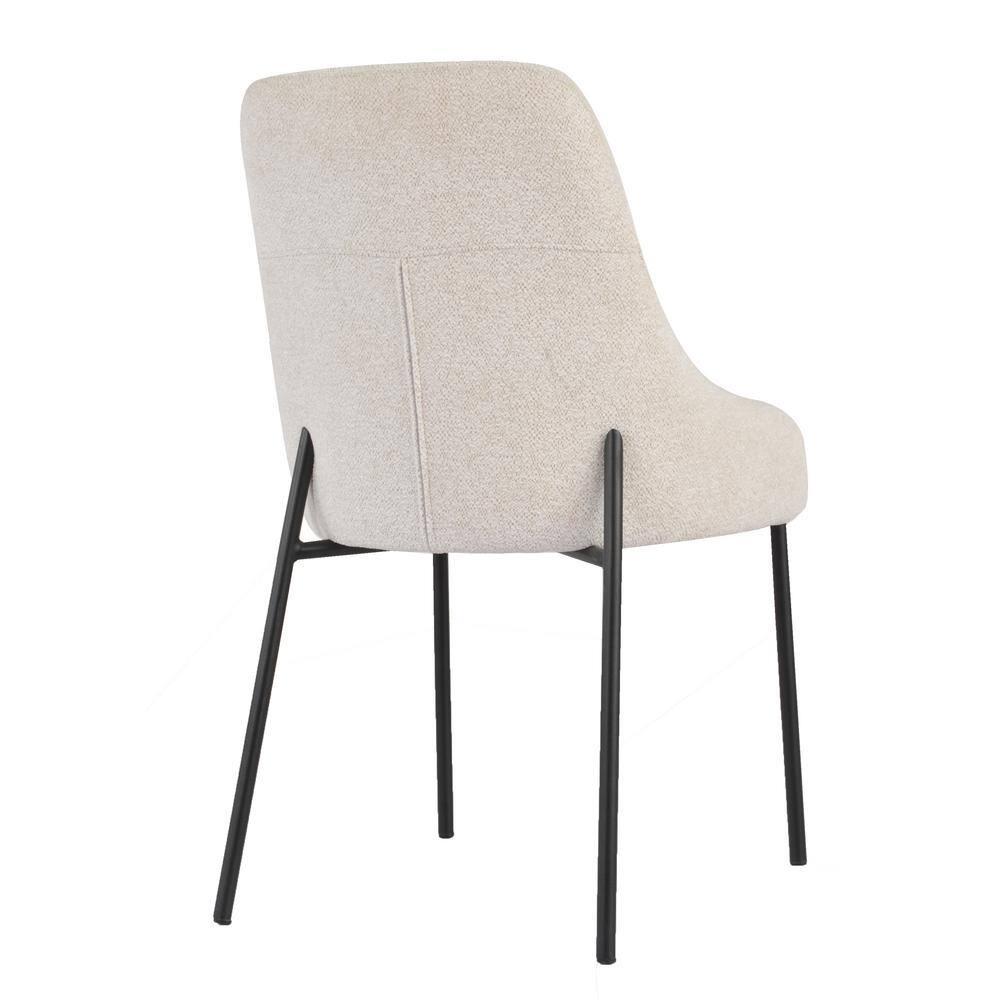 New Spec Inc 18'' H Fabric Upholstered Metal Side Chair (Set of 2)