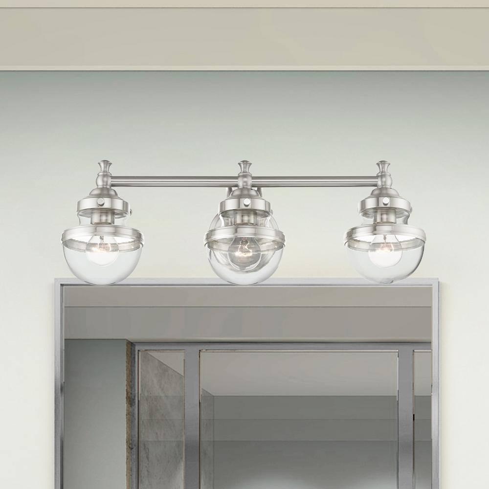 Livex Lighting Oldwick 3 - Light Vanity in  Brushed Nickel