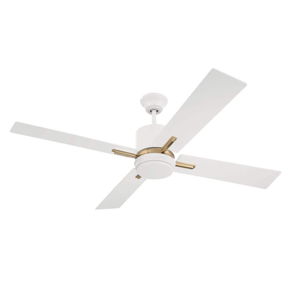 Craftmade  52" Teana Ceiling Fan Satin Brass/White - Hardwired