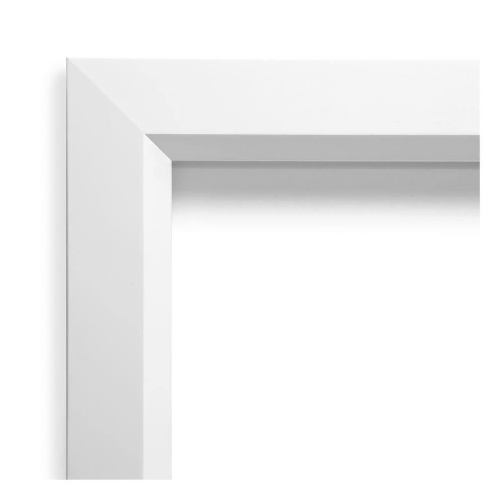 Amanti Art Blanco White Beveled Wood Wall Mirror 26.25 x 32.25 in.