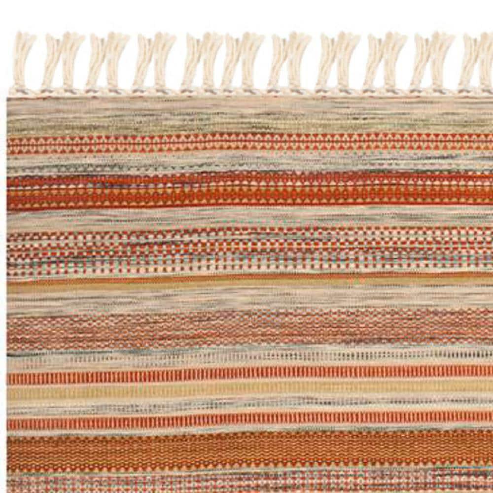 SAFAVIEH Striped Kilim Ethel Wool Area Rug, Beige, 9' x 12'