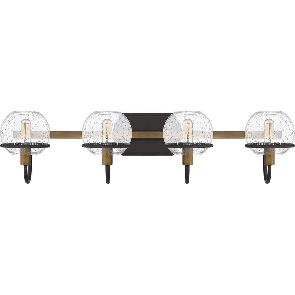 Phoenix Modern Lantern-Style Bath Light in Matte Black and Western Bronze