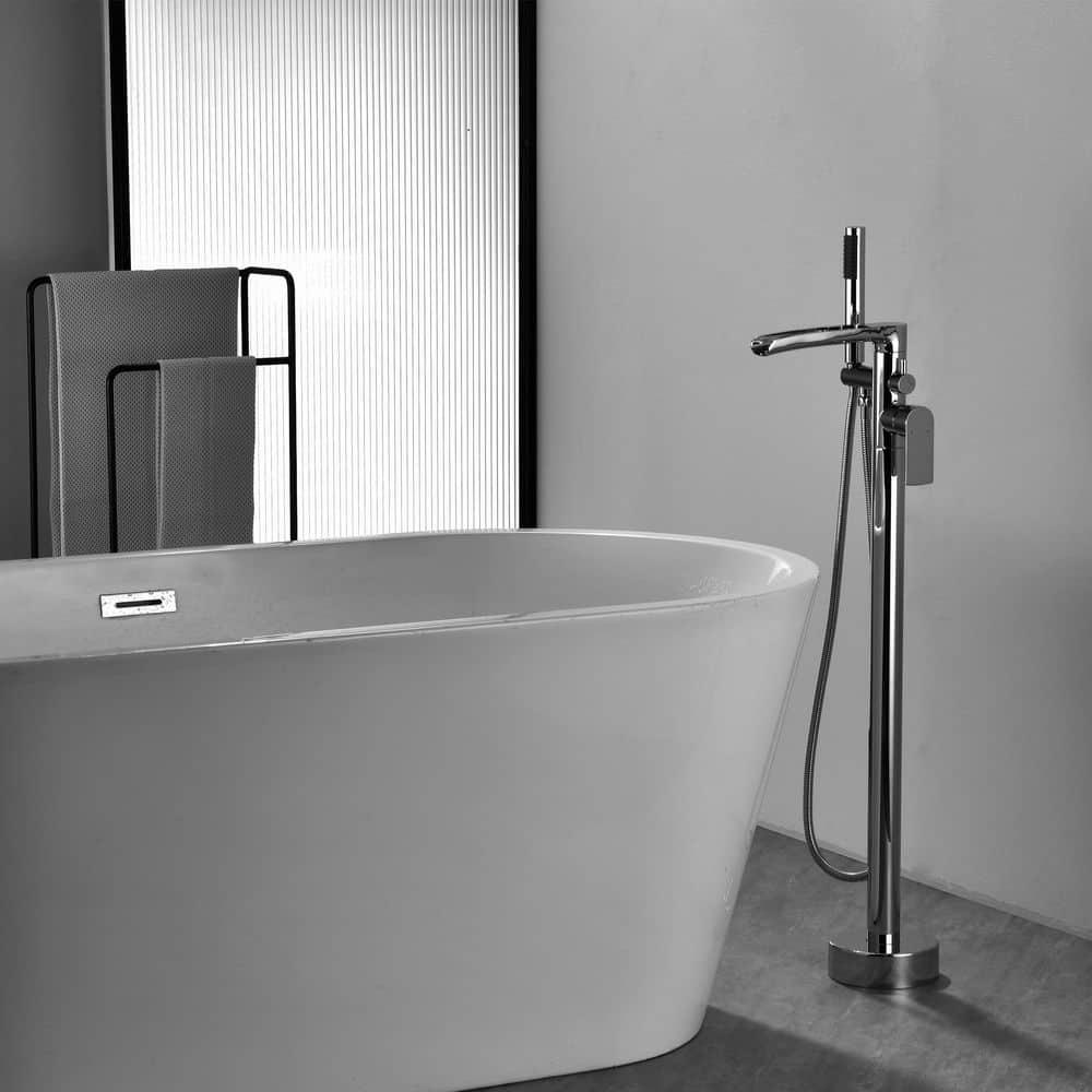 Floor Tub Filler with Diverter