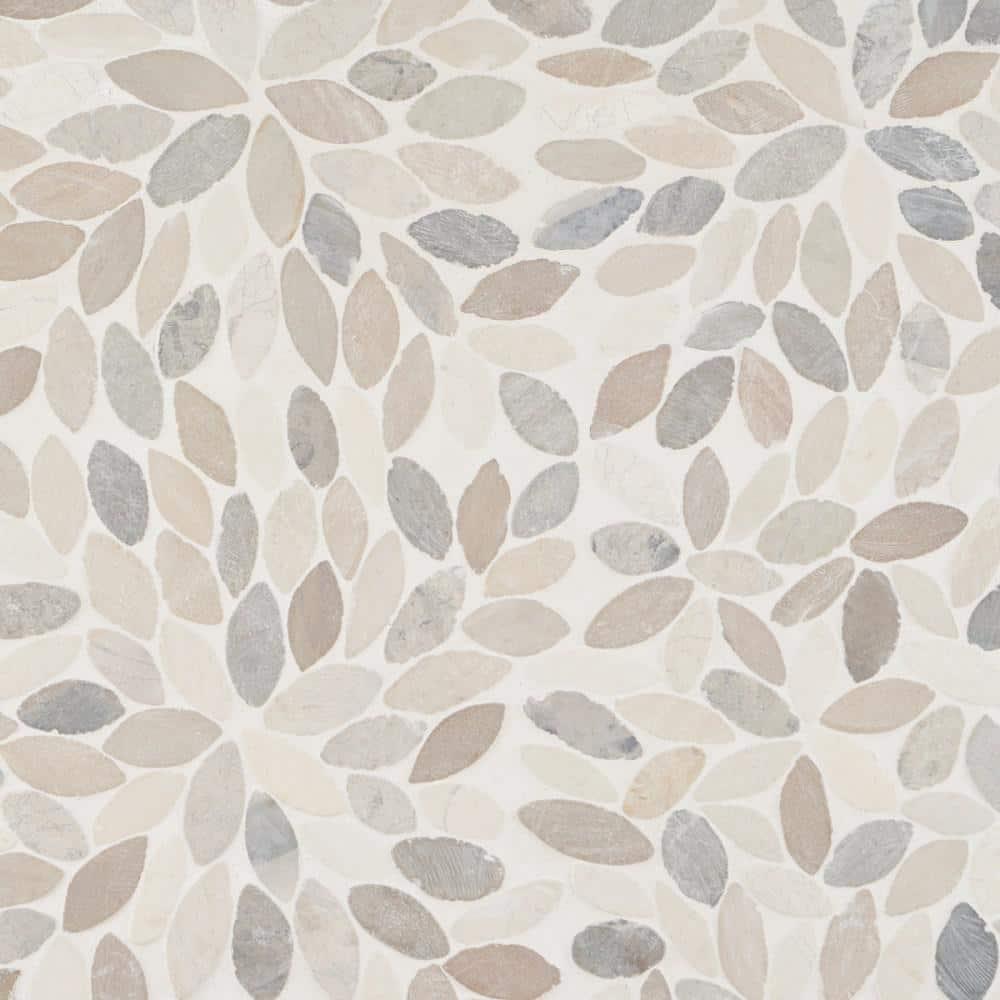 Picturesque Flower 11.81 in. x 11.81 in. Natural Stone Floor and Wall Mosaic Tile (0.97 Sq. Ft. / Each)