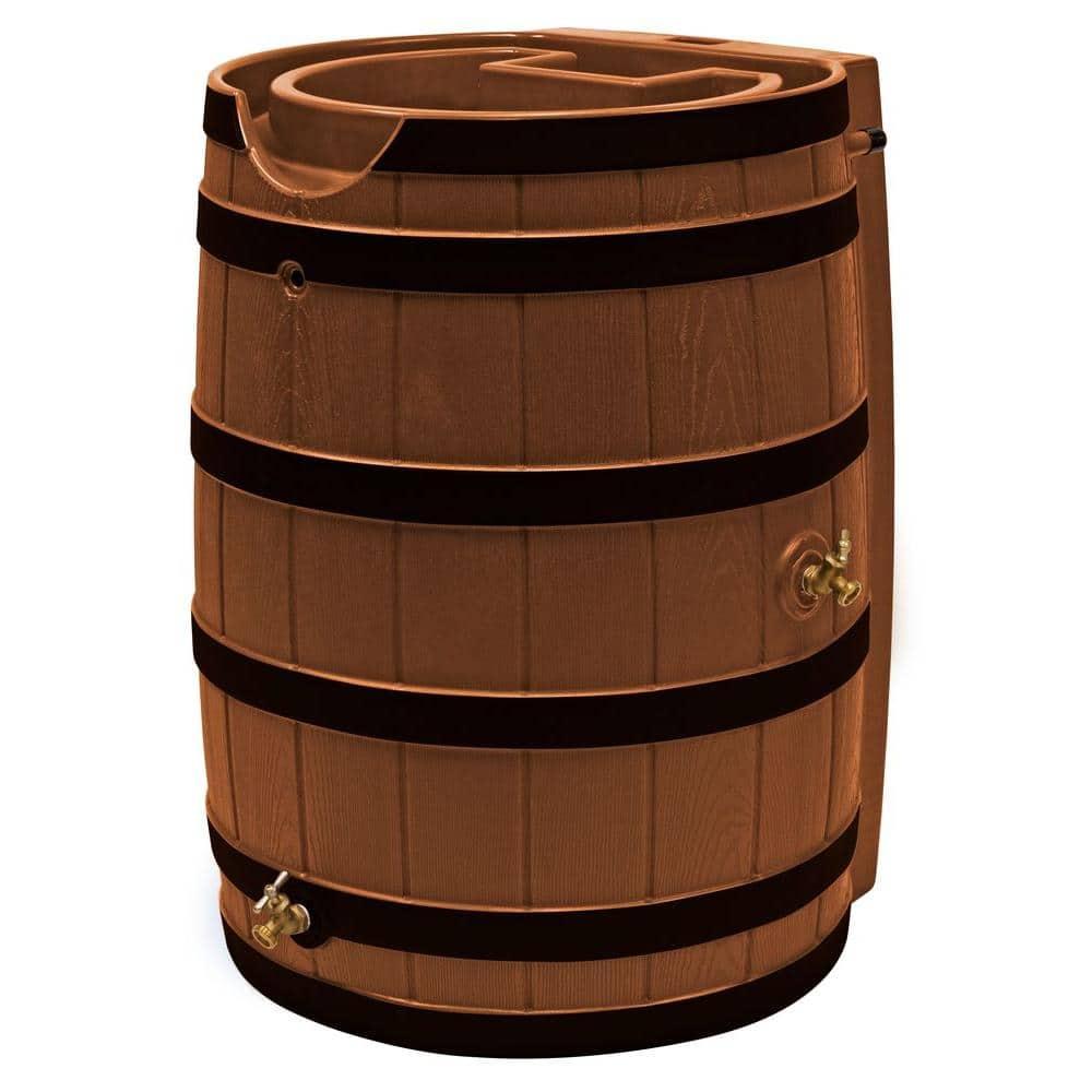 Good Ideas Good Ideas 65 Gallons Resin Drainable Dual Overflow Rain Barrel