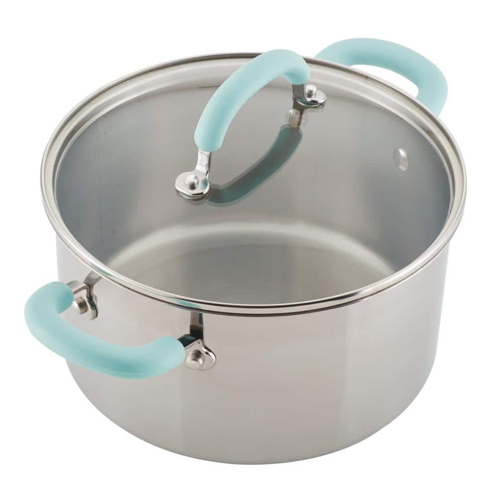 Rachael Ray Rachael Ray Create Delicious Stainless Steel Cookware Induction Pots and Pans Set, 10 Piece