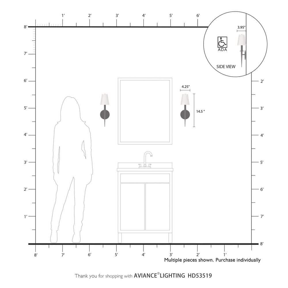 Witten 1 Light ADA Wall Sconce