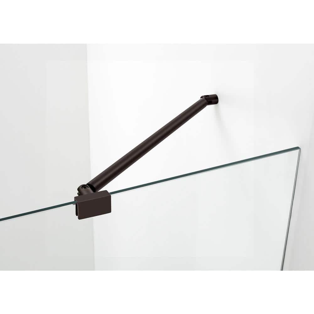 Nautis 72" H Hinged Frameless Shower Door