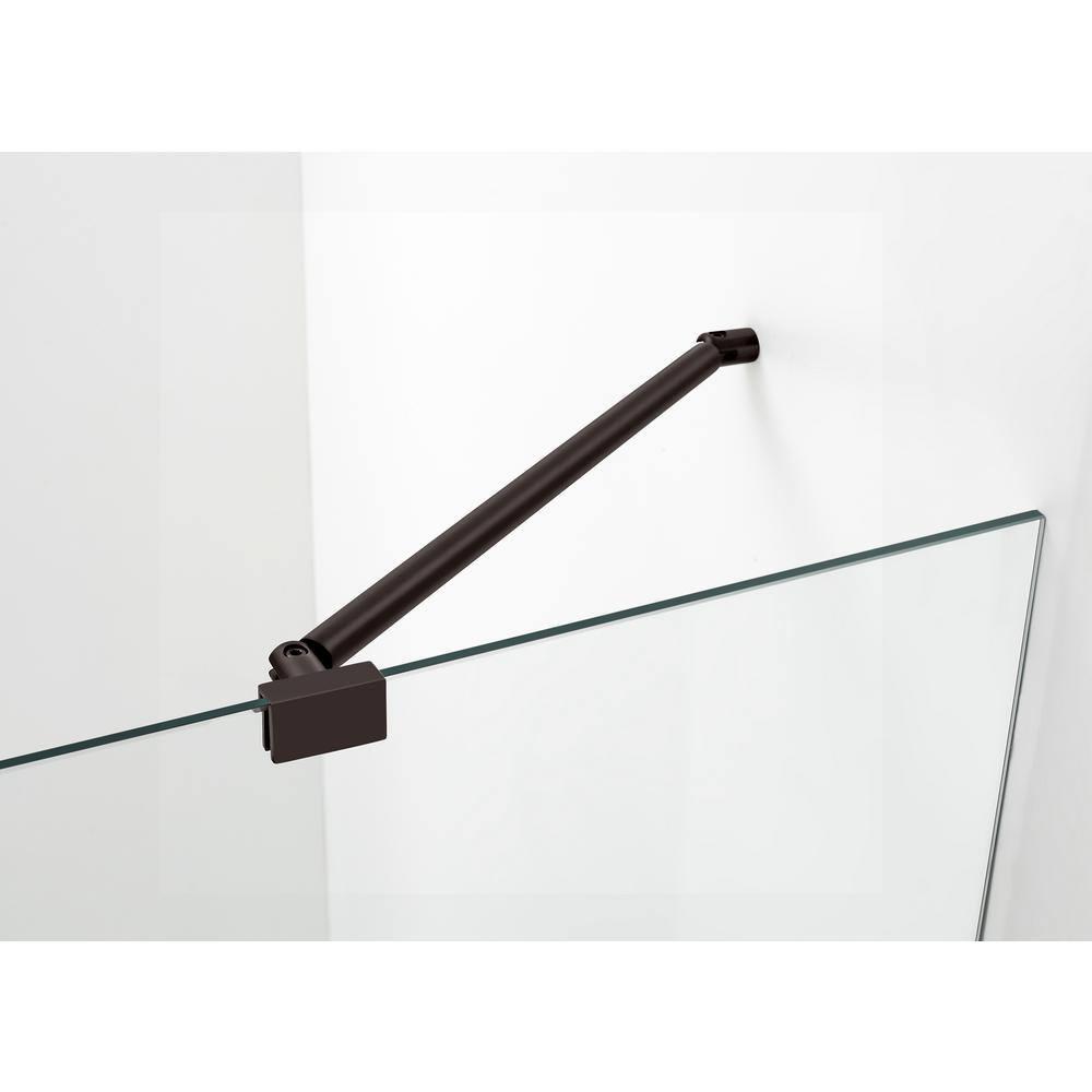 Nautis 64.25" - 65.25" x 72" Hinged Frameless Shower Door