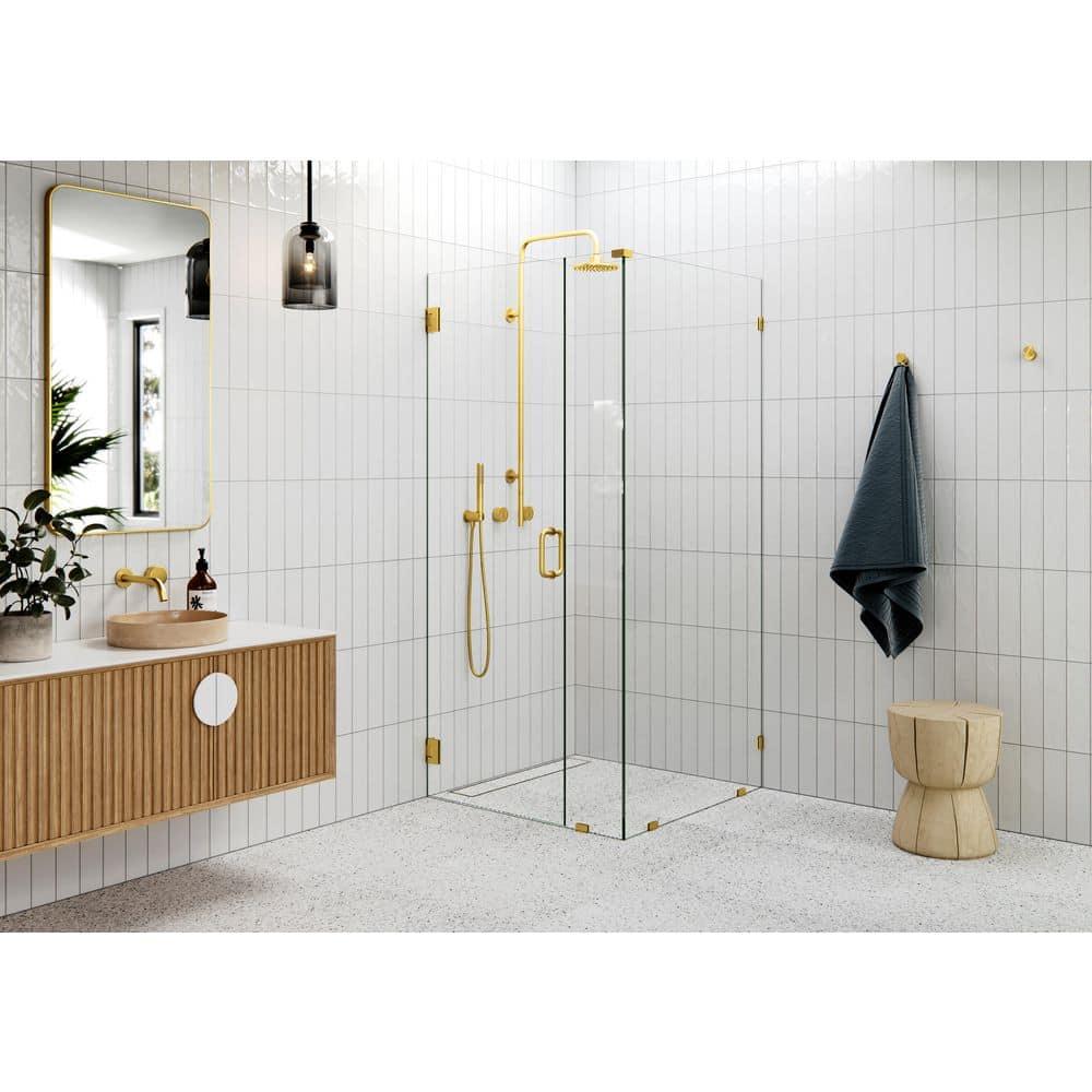 Glass Warehouse 78" H Pivot Frameless Shower Door 90-WH-37-35-SB