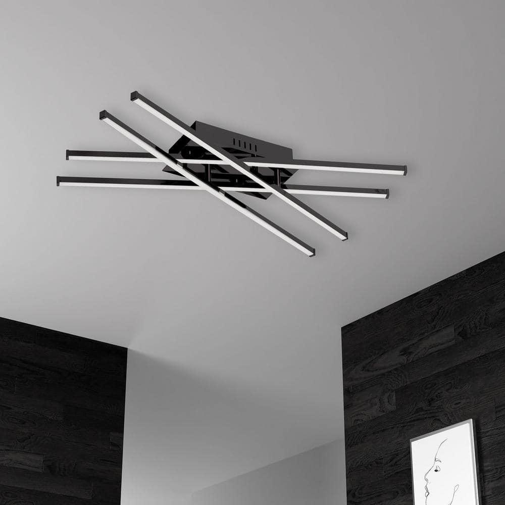 Dainolite 25W LED Empotrado Negro Mate con Difusor Acrílico Blanco