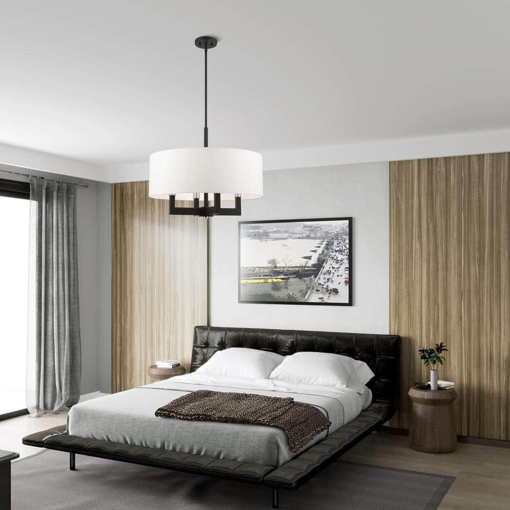 Livex Lighting Cresthaven 4 - Light Chandelier in  Black