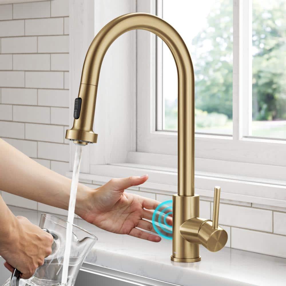 KRAUS Bolden Motion Sensor Single Handle Pull Down Touchless Kitchen Faucet