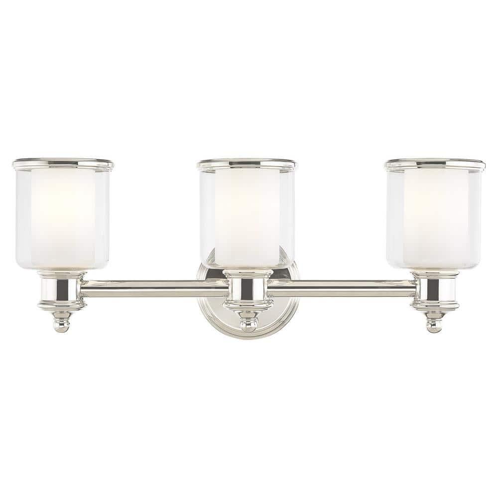 Livex Lighting Middlebush 3 - Light Vanity in  Polished Nickel