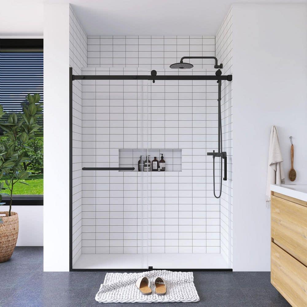 56"-60 ‘W x 75’ Aluminum Framed Shower Door