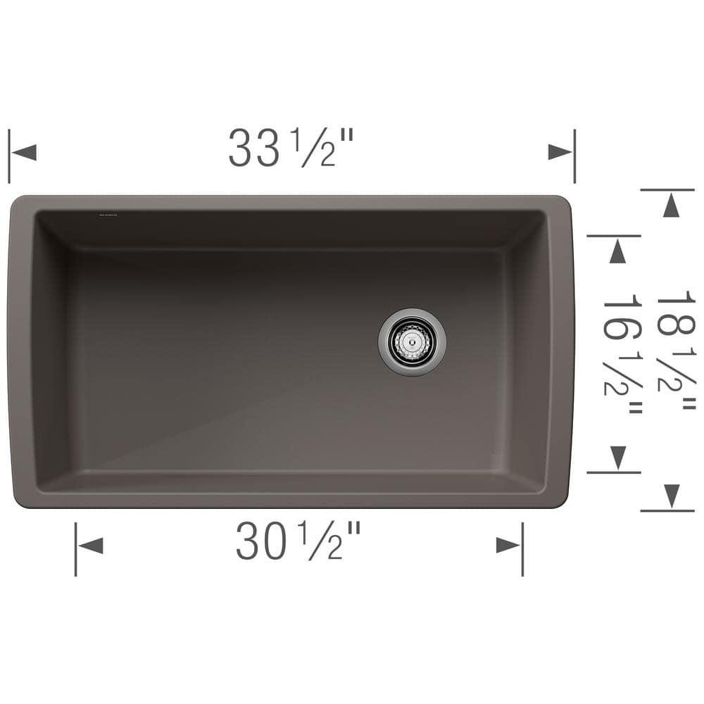 Diamond SILGRANIT 33" Super Single Undermount Kitchen Sink