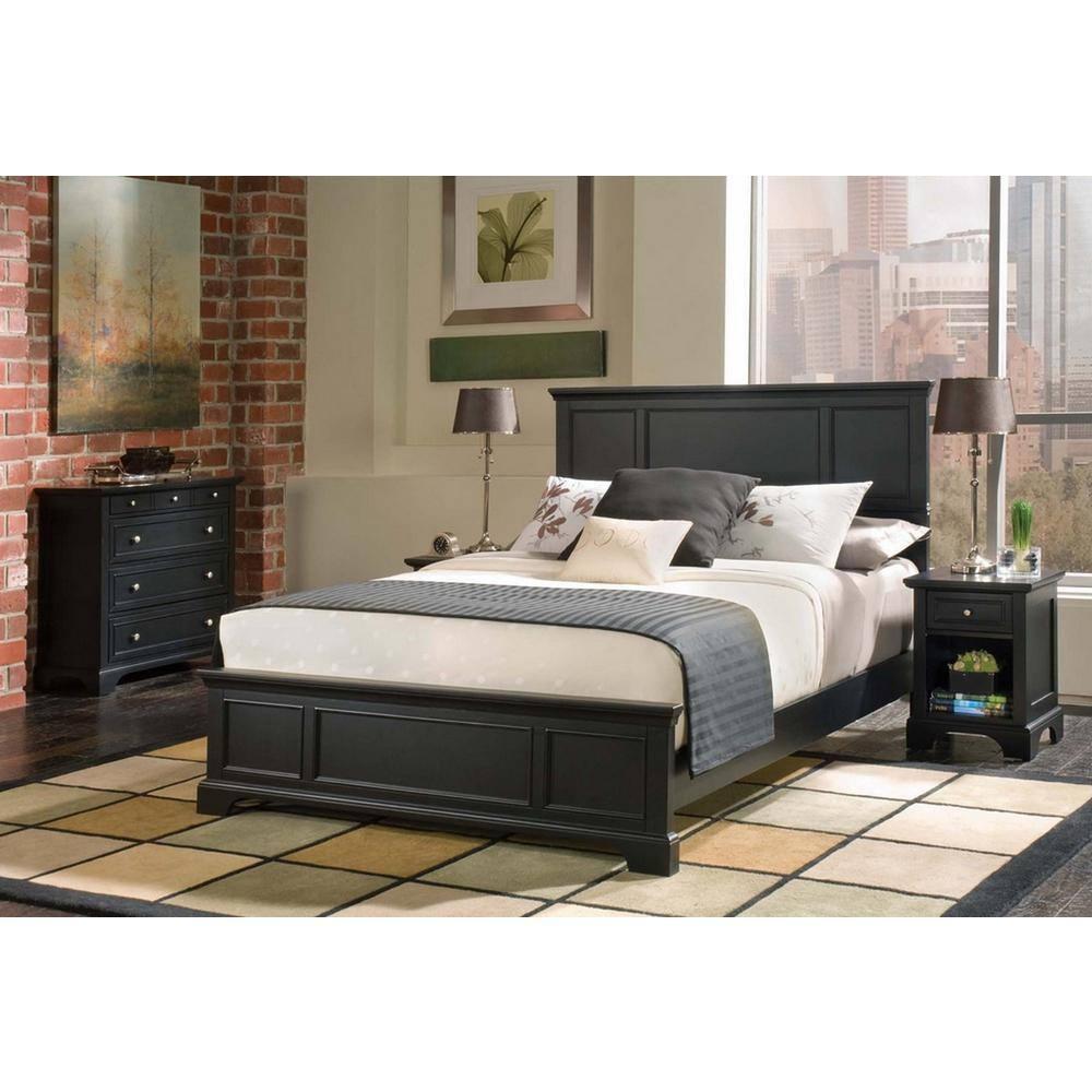 Homestyles Bedford Wood King Headboard in Black