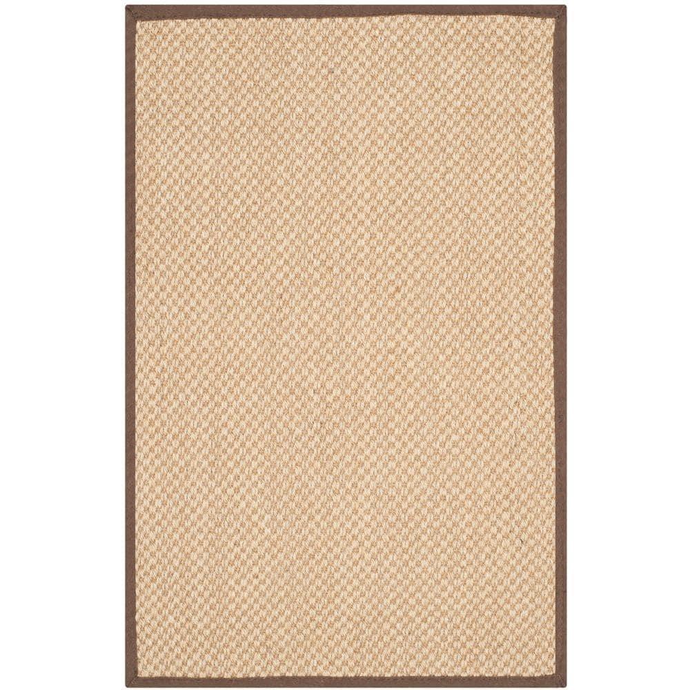 Natural Fiber NF141 Power Loomed Indoor Accent Rug - Maize/Brown - 2'x3' - Safavieh.