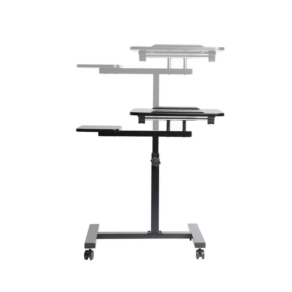Seville Classics airLIFT Adjustable Height Rolling Tiltable Desk with Mouse Stand
