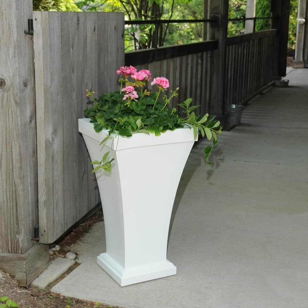Mayne Inc. Bordeaux 28" Tall Resin Planter with Water Reservoir