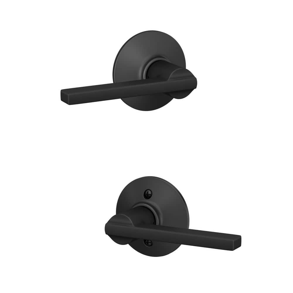 Schlage Latitude Matte Black Passage Lever Right or Left Handed