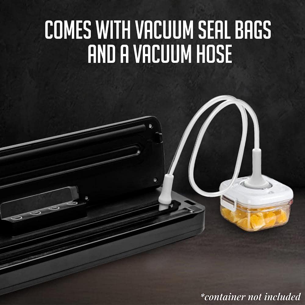 Ovente Ovente Automatic Vacuum Sealer Machine With Sealing Bags And Tube, Black Sv2906B