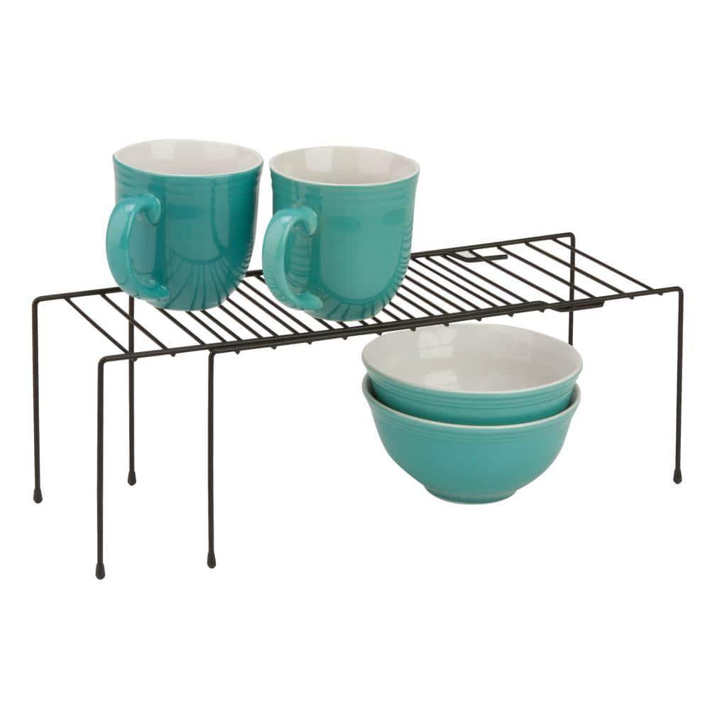 Honey-Can-Do Steel Expandable Kitchen Pantry Organizer Shelf, Black