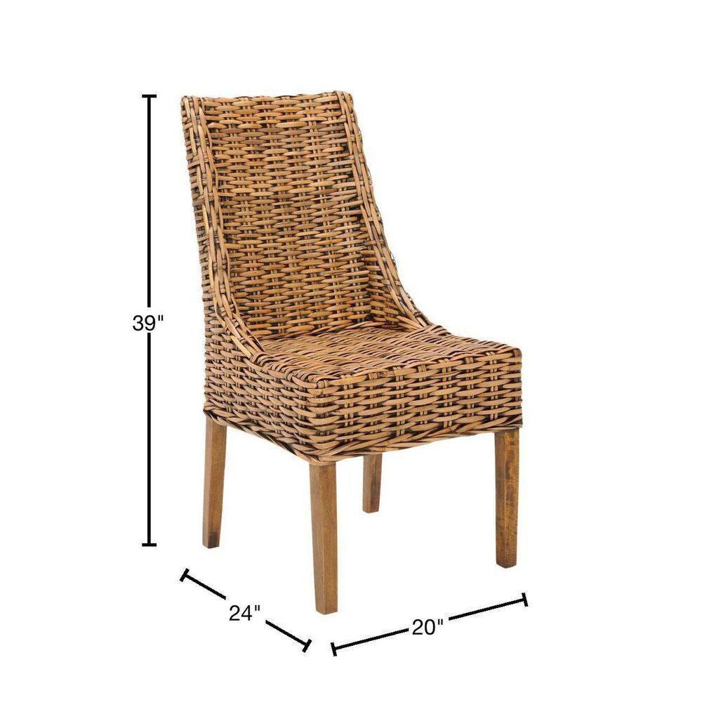 Suncoast 18''H Rattan Arm Chair (Set Of 2) - Brown/Teak Brown - Safavieh