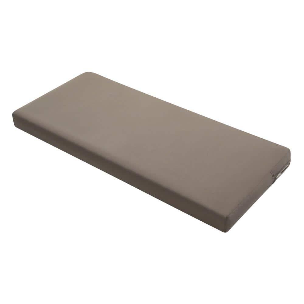 48" x 18" x 3" Ravenna Water-Resistant Patio Bench/Settee Cushion Dark Taupe - Classic Accessories
