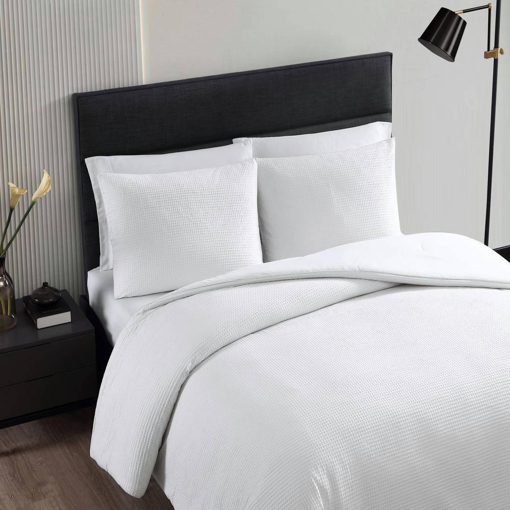 Vera Wang Vera Wang Waffle Pique Solid Cotton Comforter Set