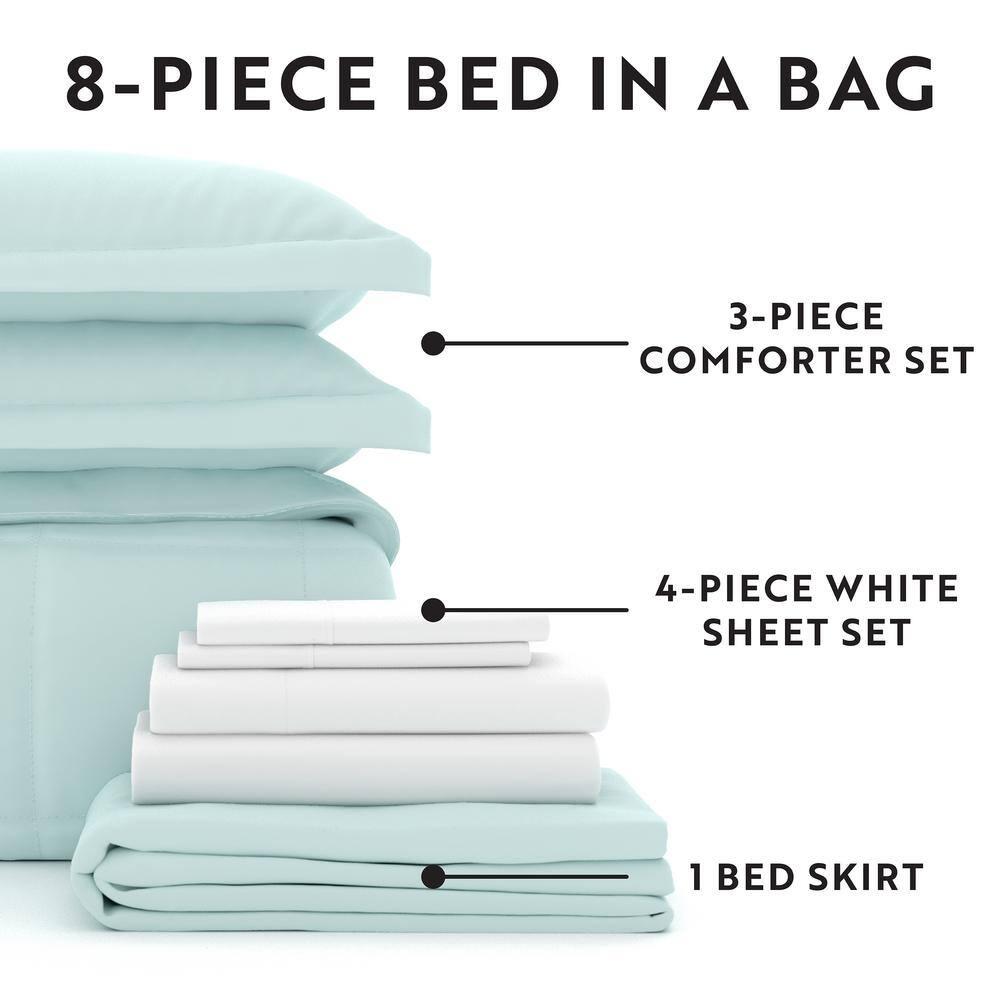 IEnjoy Home Simply Soft 8 Piece Microfiber Complete Bedding Set