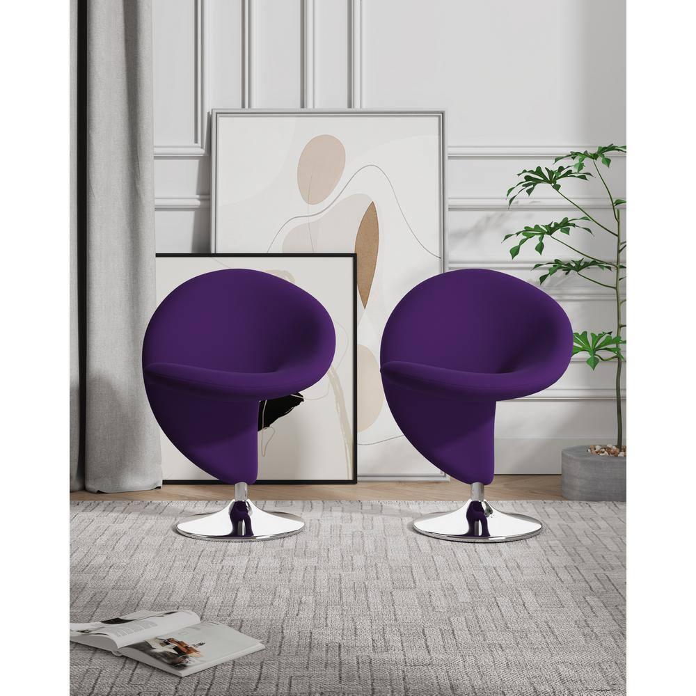 Wade Logan® Chenyu Upholstered Swivel Accent Chair (Set of 2)