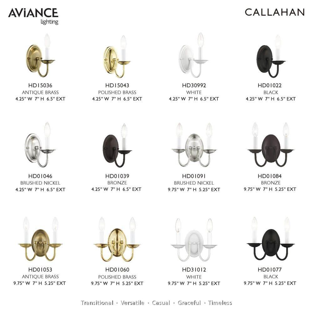 Livex Lighting Home Basics 2 - Light Wall Light in  Antique Brass