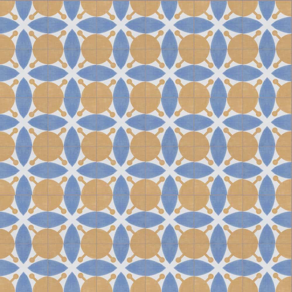 Revival Leaf Mini 4" x 4" Ceramic Patterned Wall & Floor Tile
