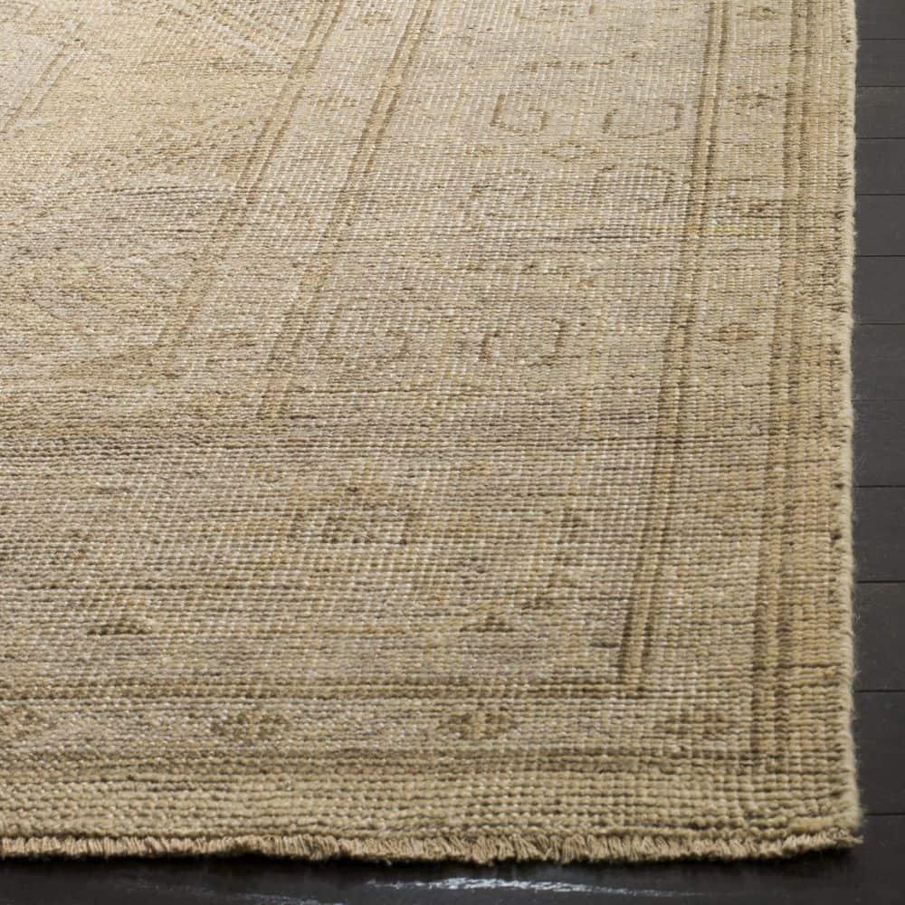 SAFAVIEH Izmir Collection Area Rug - 6' x 9', Gold & Grey, Hand-Knotted Traditional New Zealand Wool, Ideal for High Traffic Areas in Living Room, Bedroom (IZM180A)