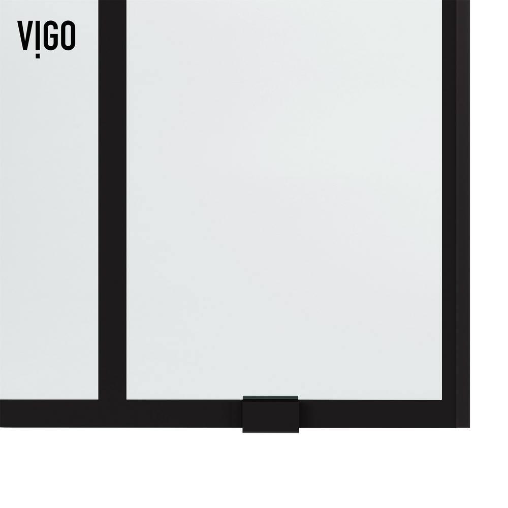 Elan 56-60" W x 74" H Sliding Frameless Shower Door with 3/8" Grid Clear Glass