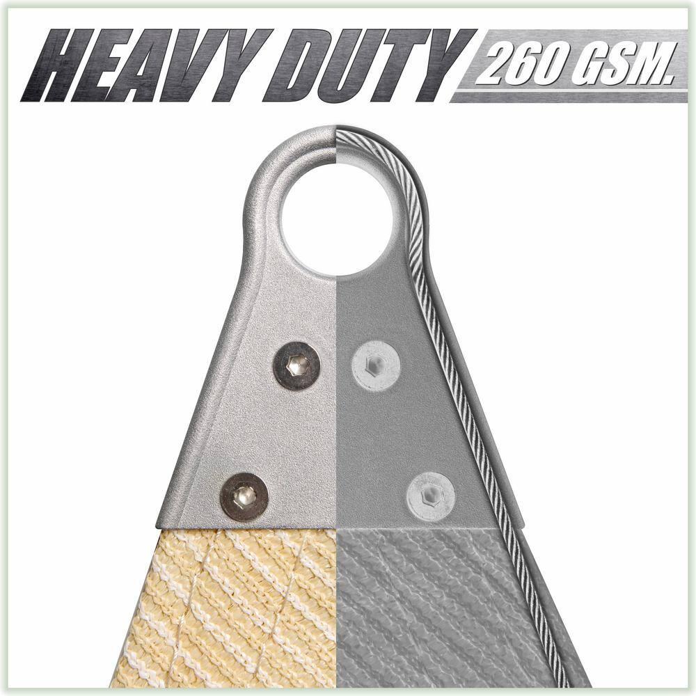 ColorTree Customizable 260 GSM Heavy-Duty Super Ring Sun Shade Sail – Durable & UV-Resistant