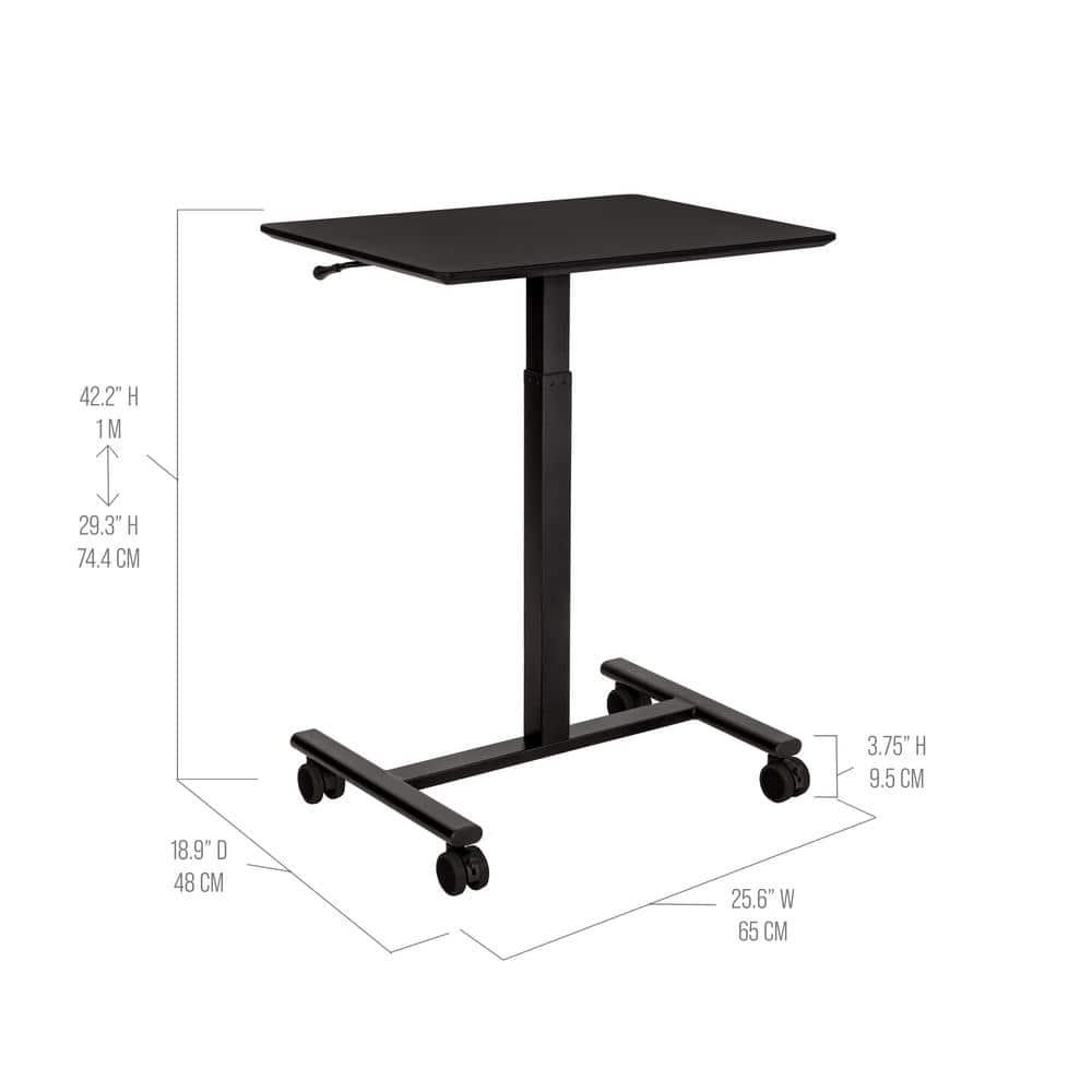 airLIFT® 25.6" Adjustable Height Mobile Rolling Laptop Cart Desk