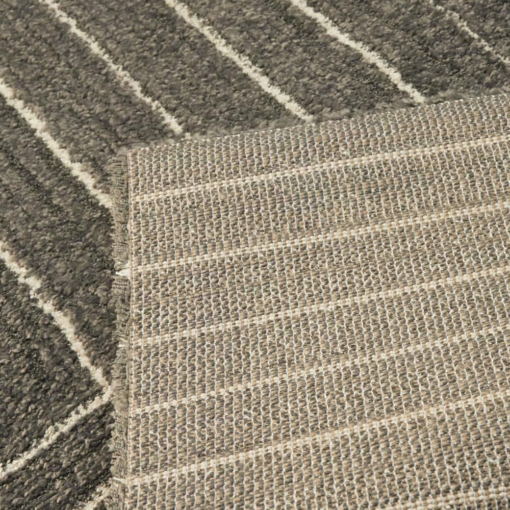 2'7"x7' Carmody Transitional Geometric Rug Gray - Balta Rugs: Indoor Runner, Medium Pile, Fade & Stain Resistant
