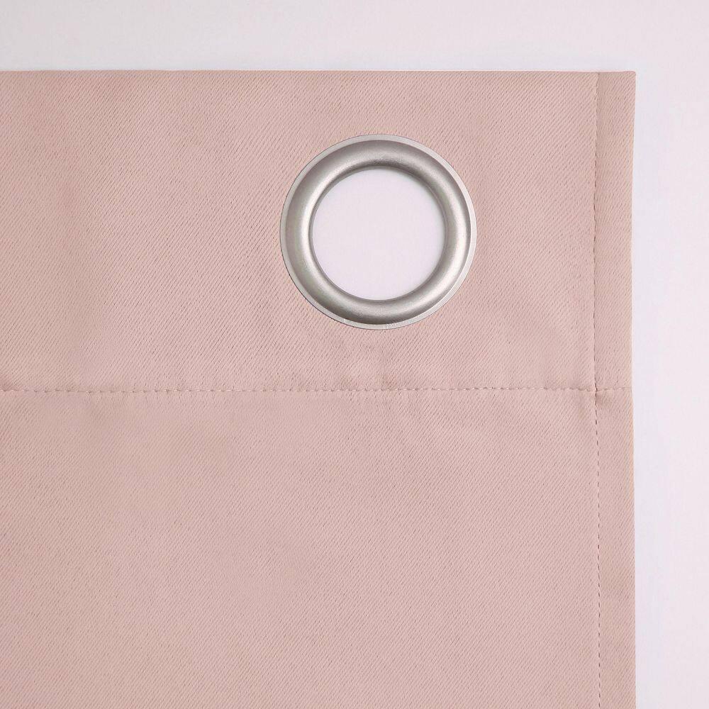 40"x84" Sun Zero Blackout Riley Kids' Bedroom Grommet Curtain Panel Blush