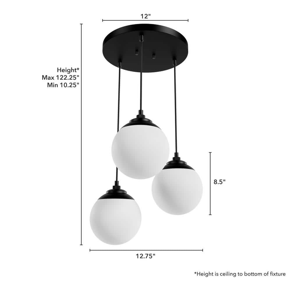 Hepburn 3 - Light Cluster Globe Pendant