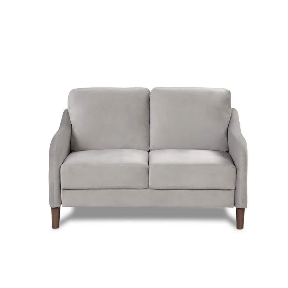Furniture of America Litt Upholstered Fabric Gray Loveseat with Cushions