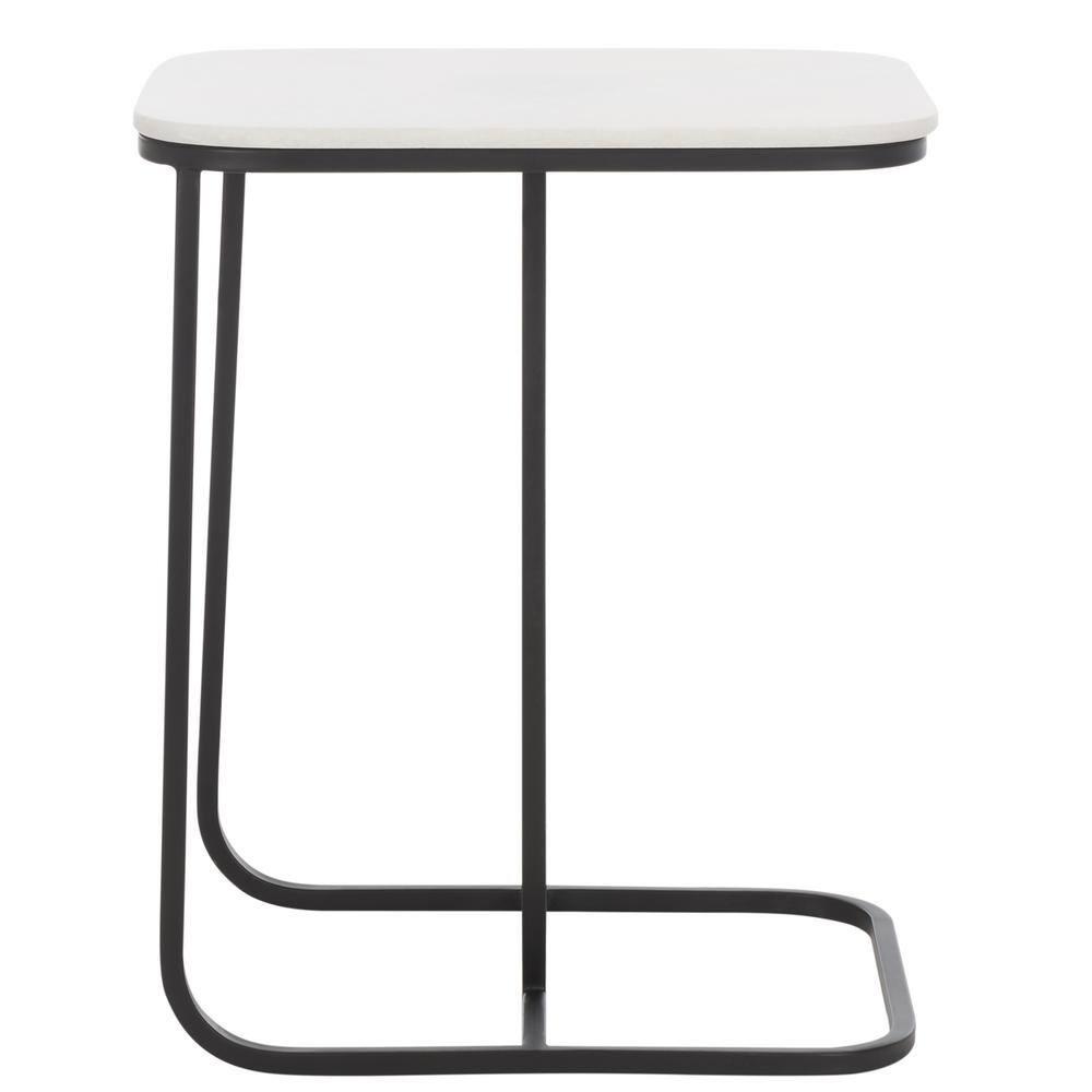 Yenna Accent Table - White Marble/Black - Safavieh