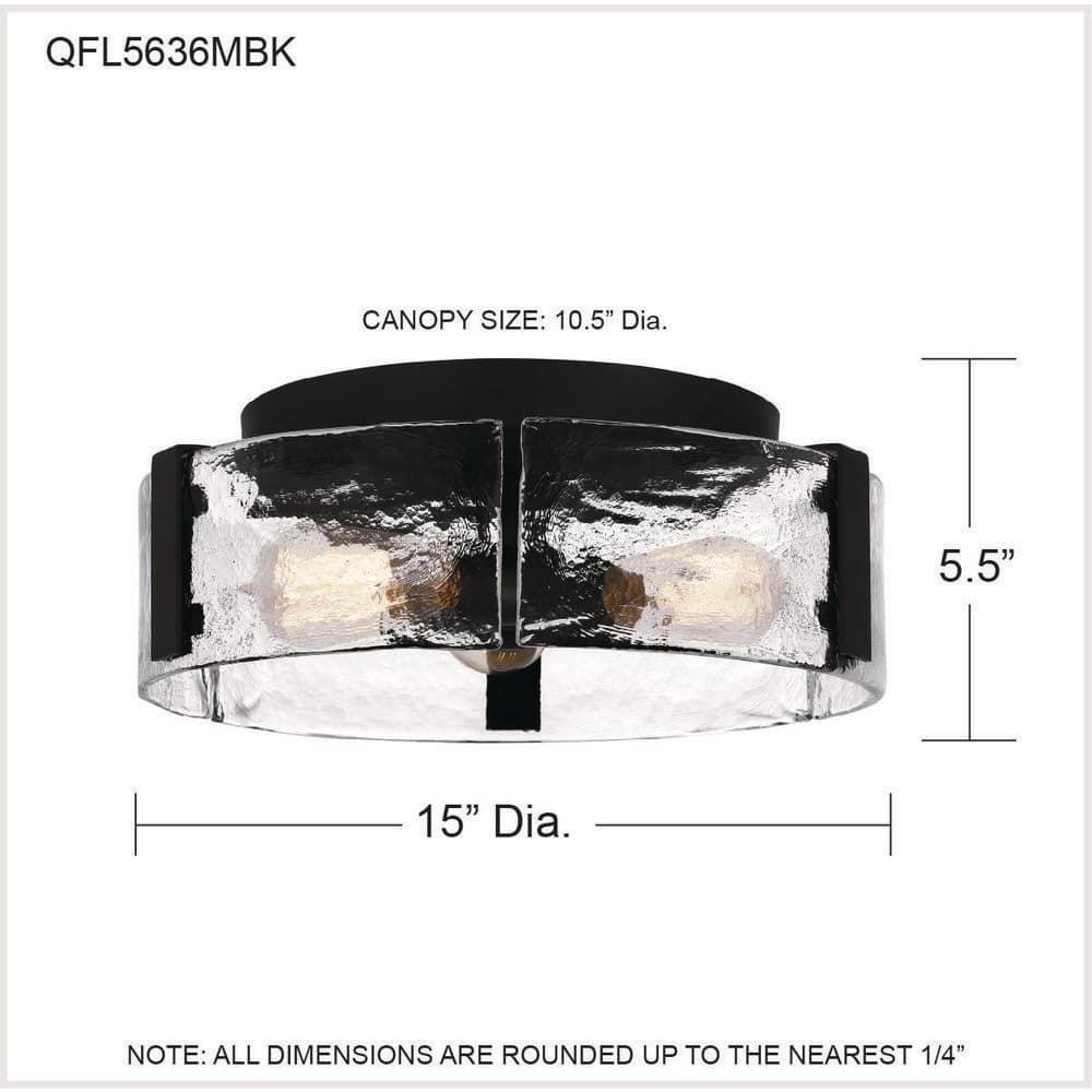 Quoizel Lighting Angora 3 - Light Flush Mount in  Matte Black